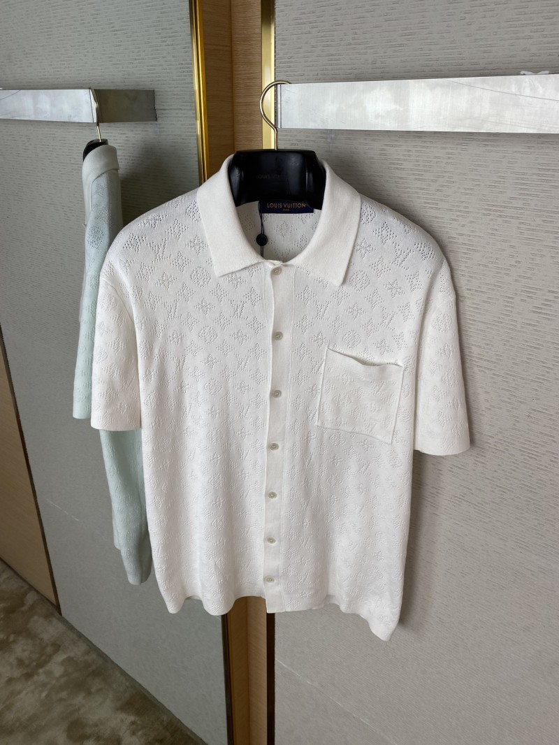 LV cut-out jacquard knit polo short-sleeved T-shirt 6