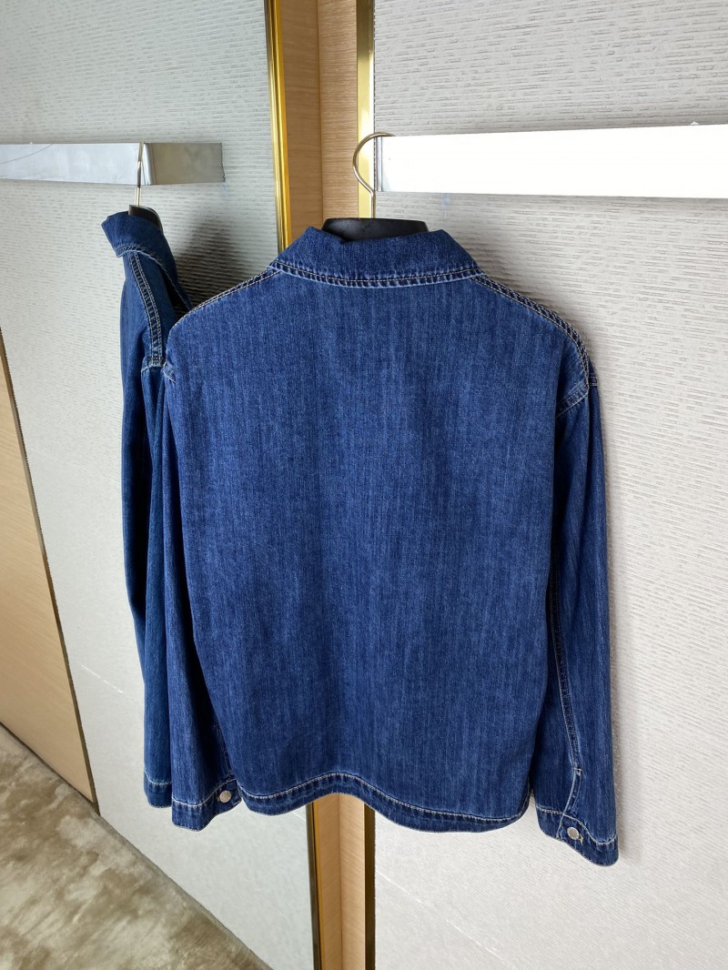Prada washed and distressed denim outerwear 7