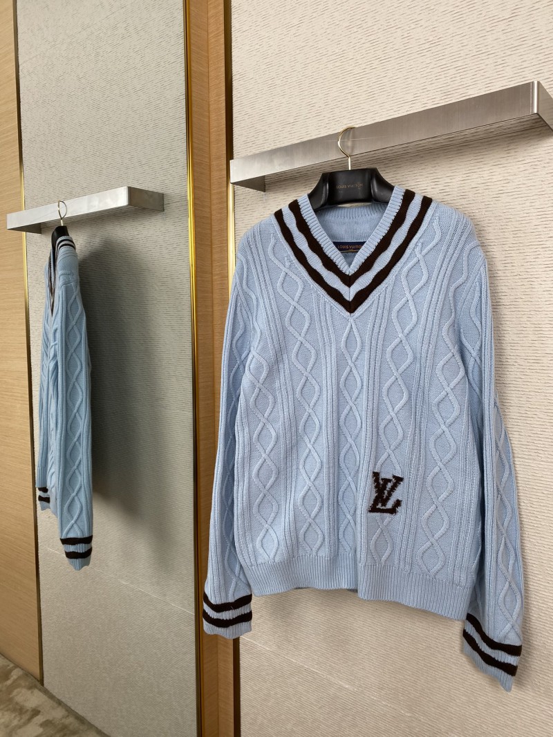 LV Cubic Window Flower Colour Block Pullover Sweater 4