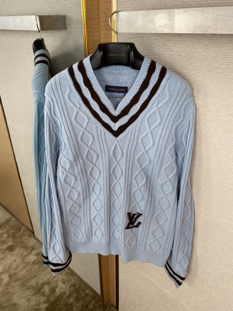 LV Cubic Window Flower Colour Block Pullover Sweater 5