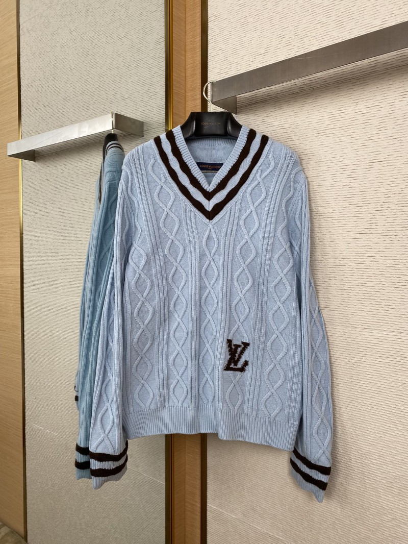 LV Cubic Window Flower Colour Block Pullover Sweater 7