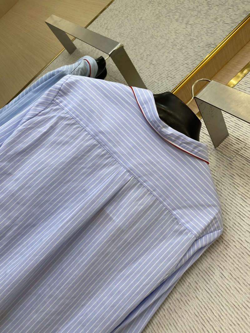 Miu Miu Blue Striped Casual Shirt 7