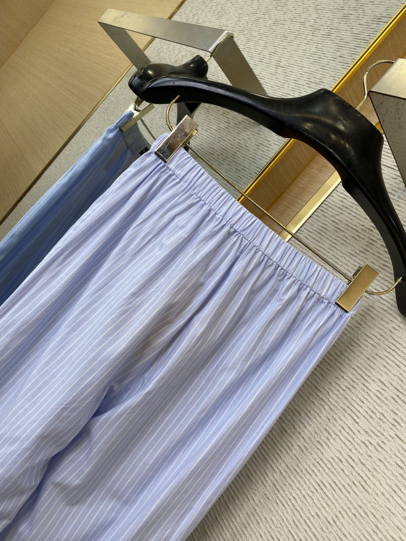 Miu Miu Blue Striped Casual Trousers 7