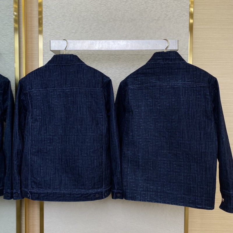 Fendi Full Print Denim Jacket Jacket 2 1