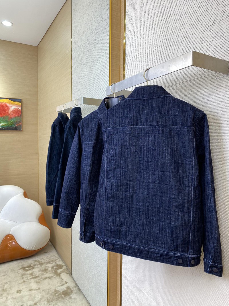 Fendi Full Print Denim Jacket Jacket 2 3