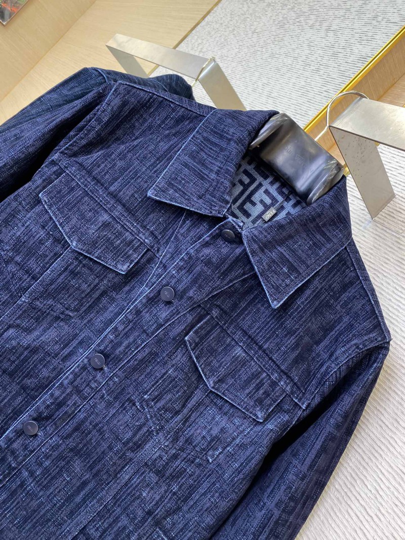 Fendi full print denim jacket jacket 1 5