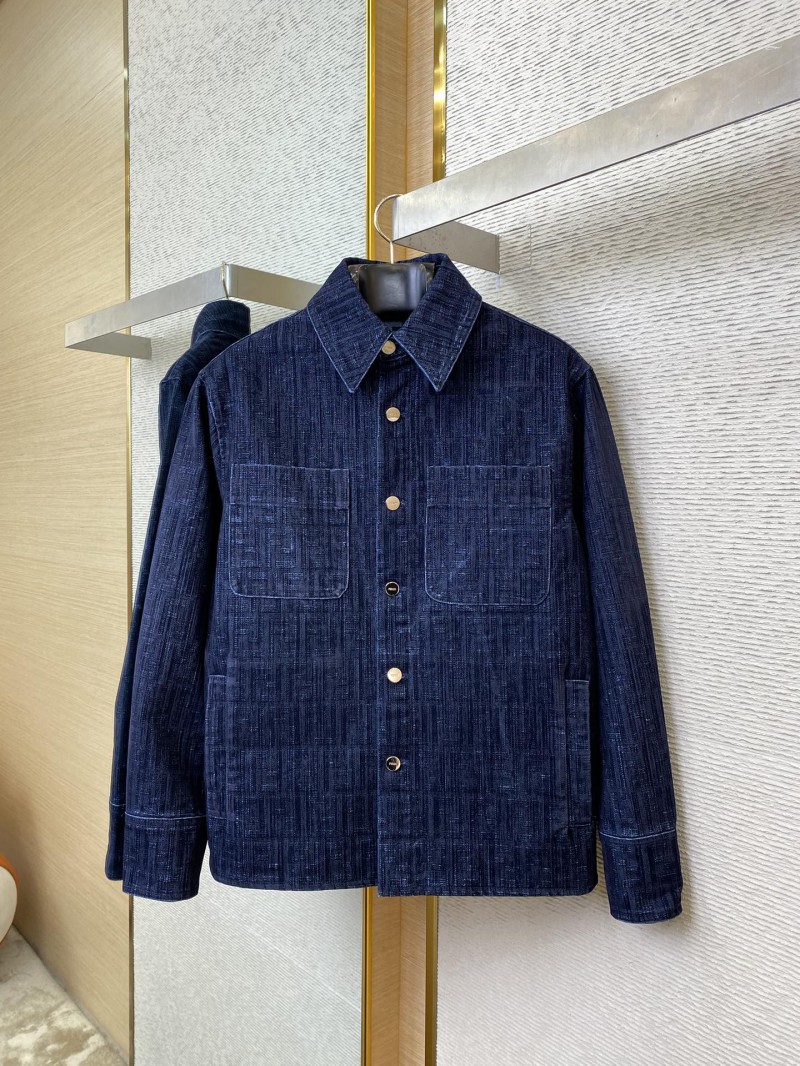 Fendi Full Print Denim Jacket Jacket 2 4