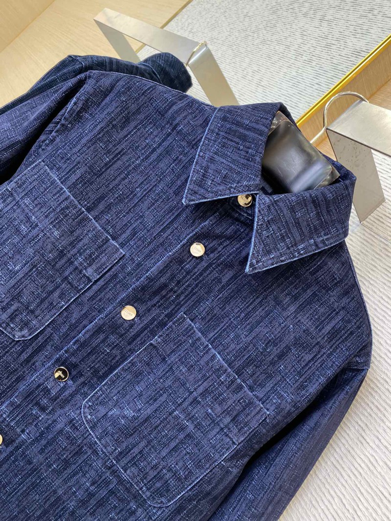 Fendi Full Print Denim Jacket Jacket 2 5