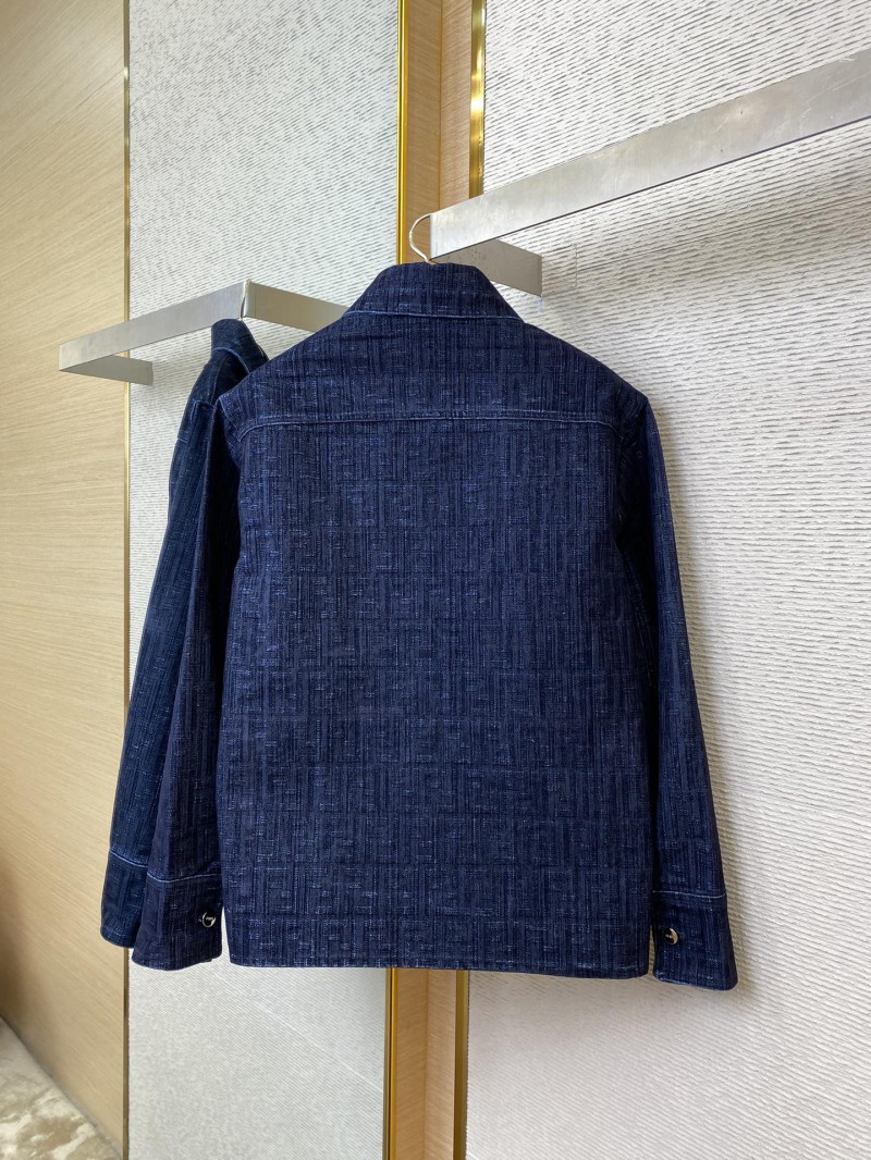 Fendi Full Print Denim Jacket Jacket 2 6