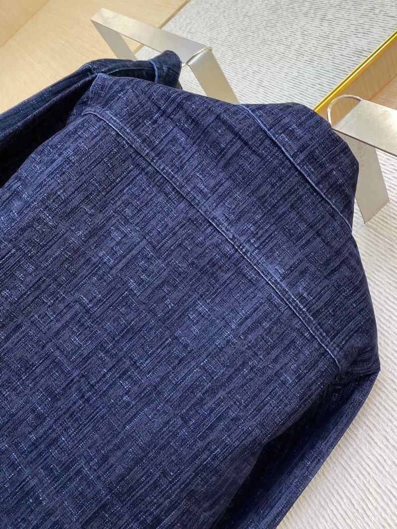 Fendi Full Print Denim Jacket Jacket 2 7