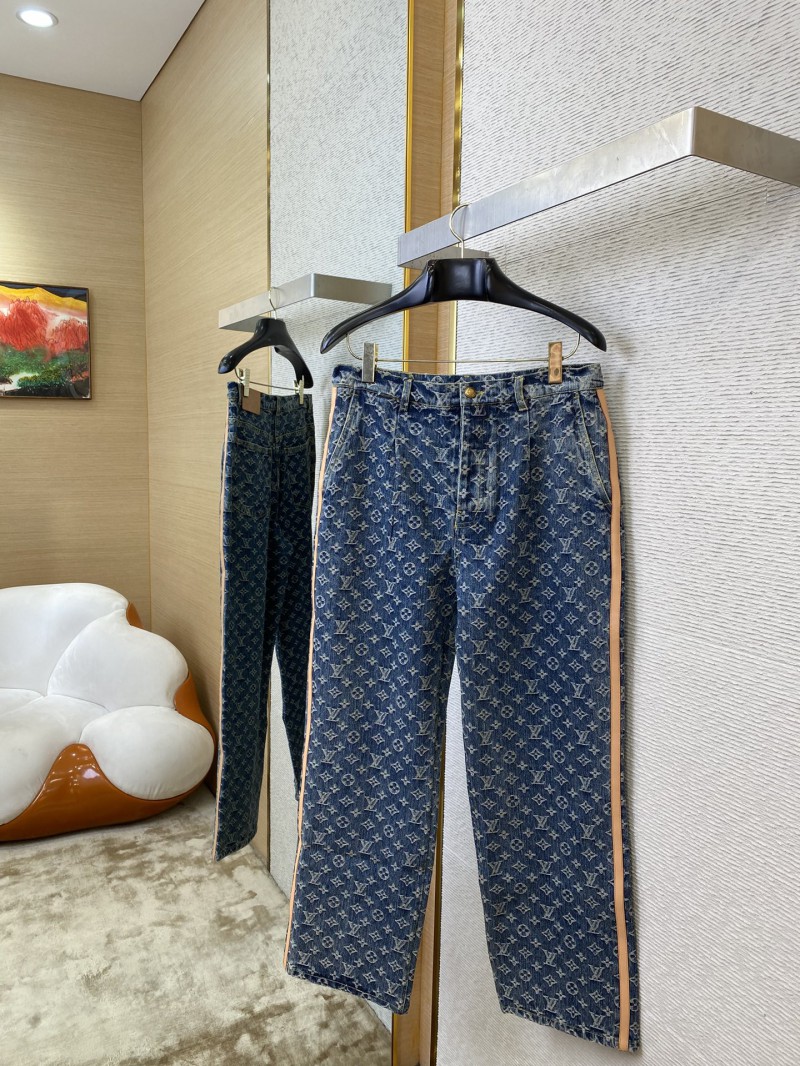 LV Old Flower Denim Trousers 2