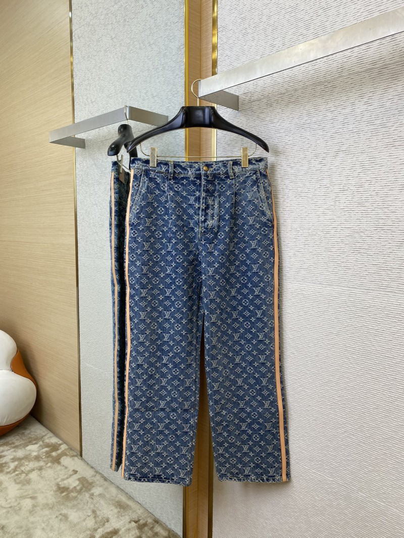 LV Old Flower Denim Trousers 4