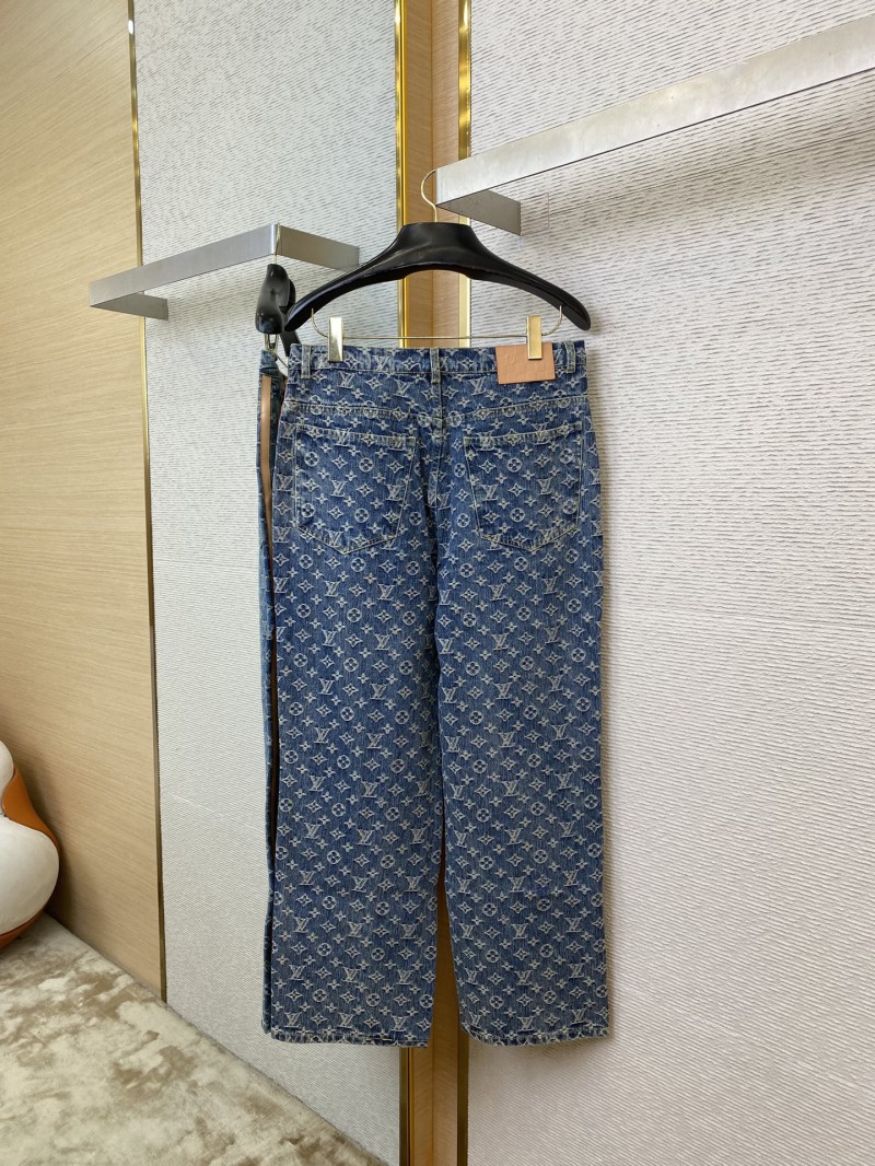 LV Old Flower Denim Trousers 5
