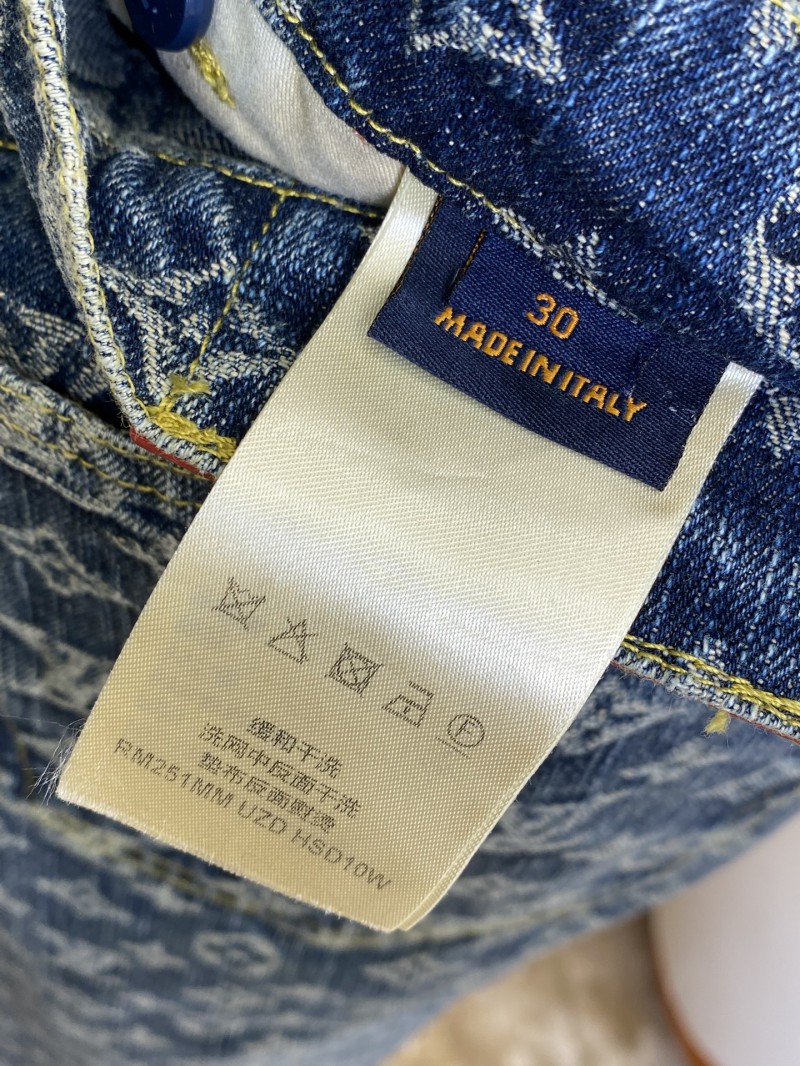 LV Old Flower Denim Trousers 8