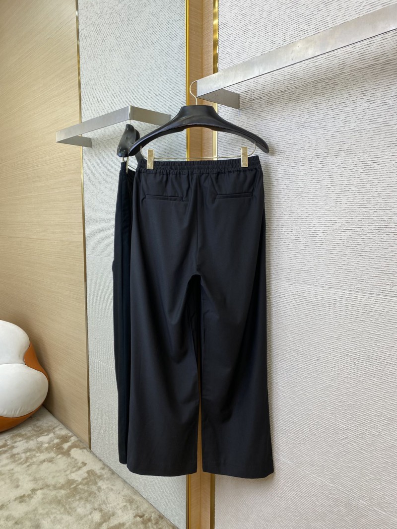 LV embroidered casual wide-leg trousers 6