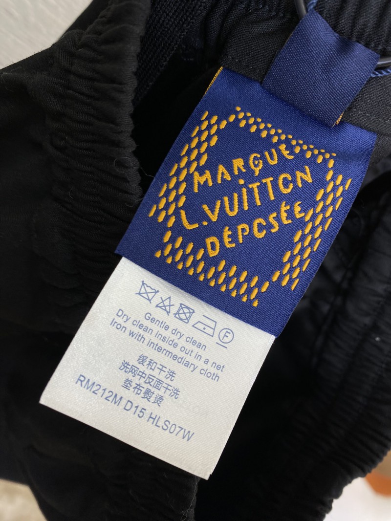 LV embroidered casual wide-leg trousers 8