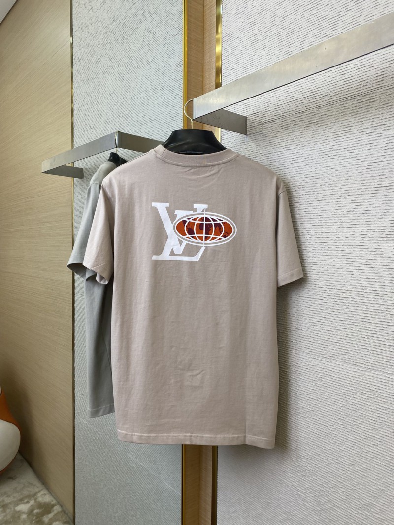 LV World Map Print Short Sleeve T-Shirt 6