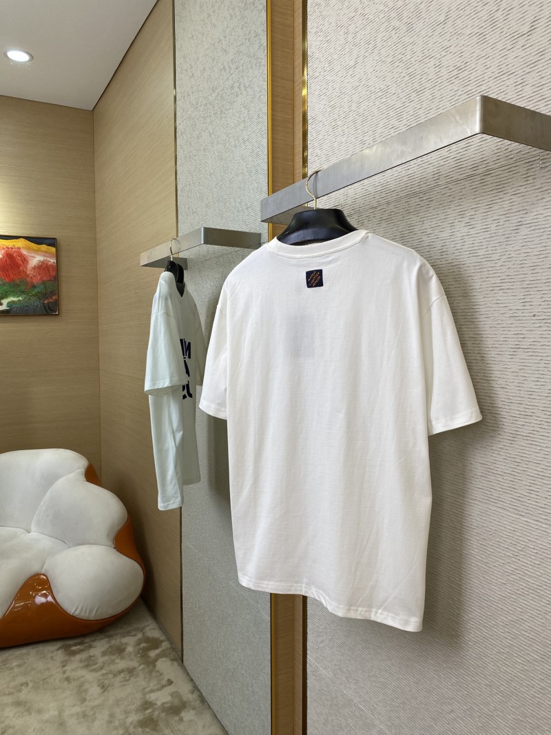 LV Flocked Print Short Sleeve T-Shirt 3