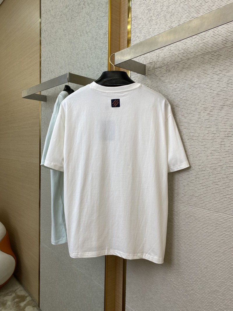 LV Flocked Print Short Sleeve T-Shirt 6