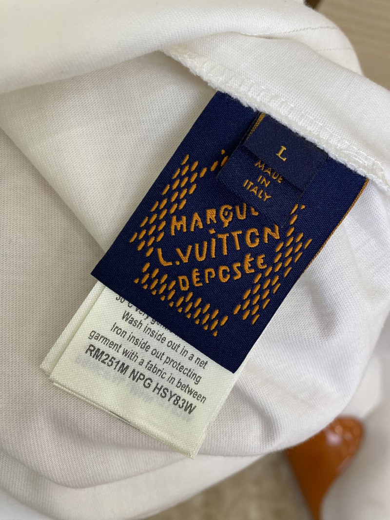 LV Flocked Print Short Sleeve T-Shirt 8