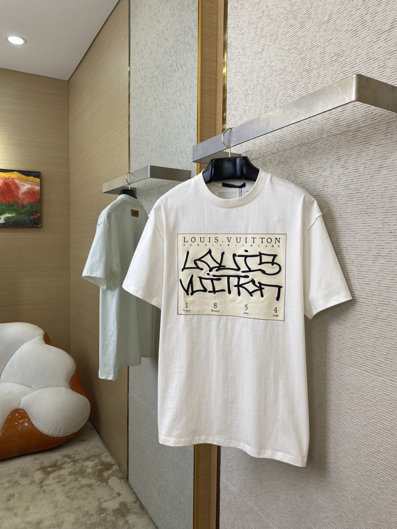 LV Abstract Letter Embroidery Short Sleeve T-Shirt 2
