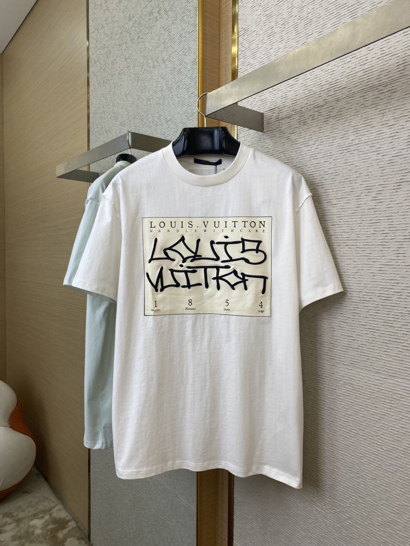 LV Abstract Letter Embroidery Short Sleeve T-Shirt 4