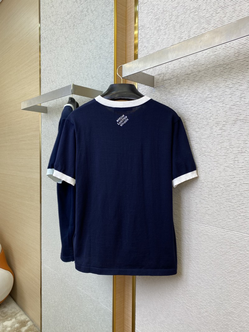 LV Floral Embroidery Short Sleeve T-Shirt 6