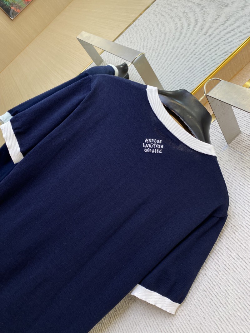 LV Floral Embroidery Short Sleeve T-Shirt 7