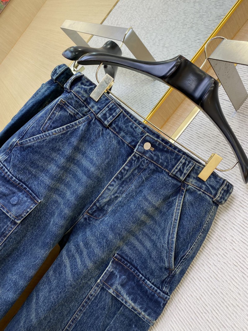 Prada Triangle Label Aged Denim Trousers 5