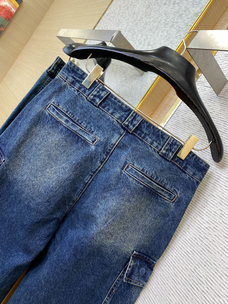 Prada Triangle Label Aged Denim Trousers 7