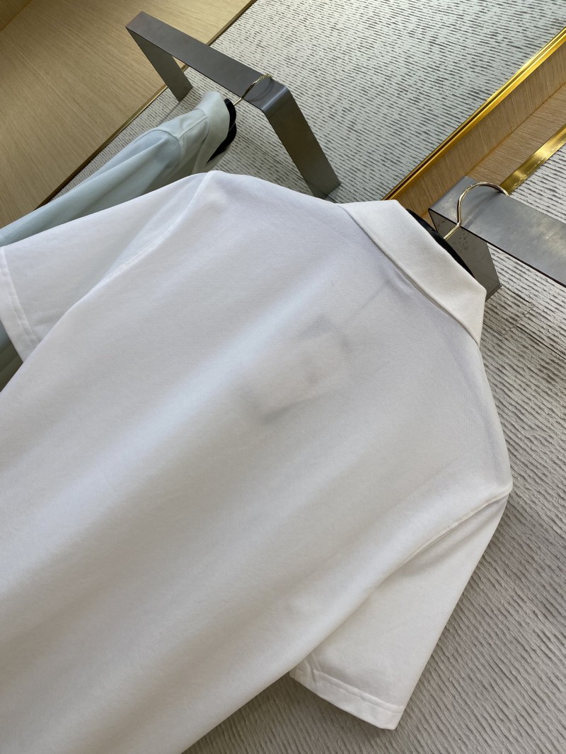 Dior Co-branded Cat Embroidered Short Sleeve Polo Shirt White 7