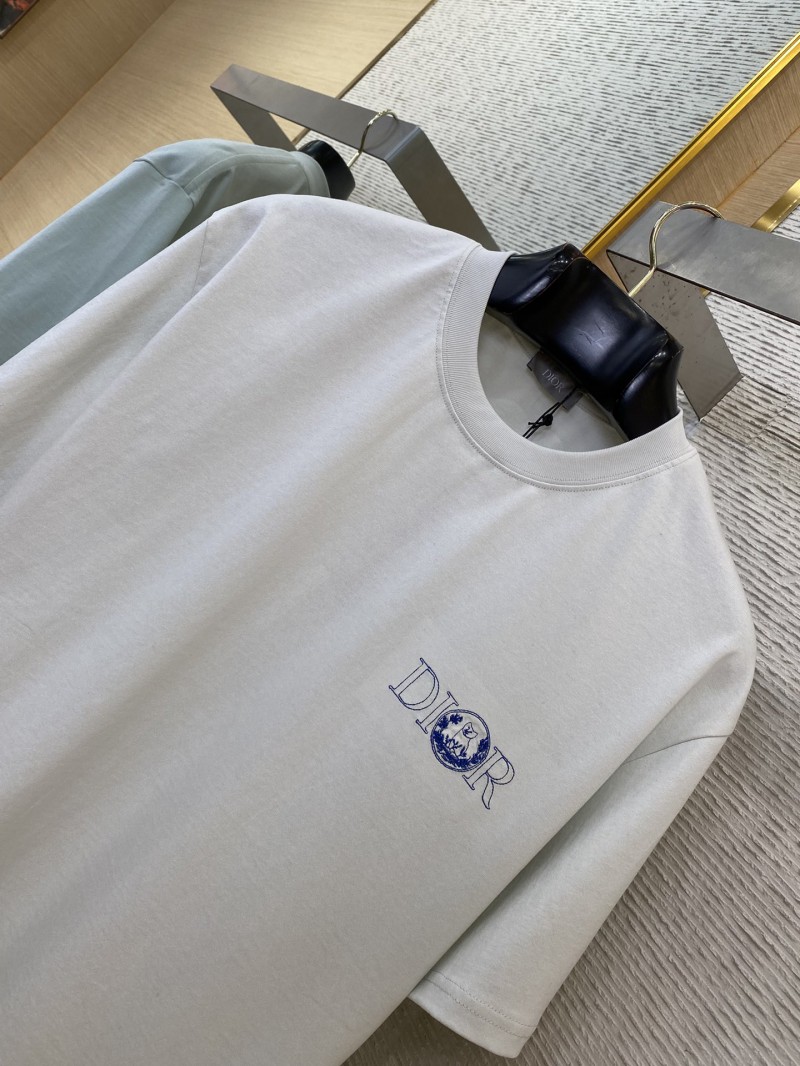 Dior Co-Branded Cat Embroidered Short Sleeve T-Shirt White 5