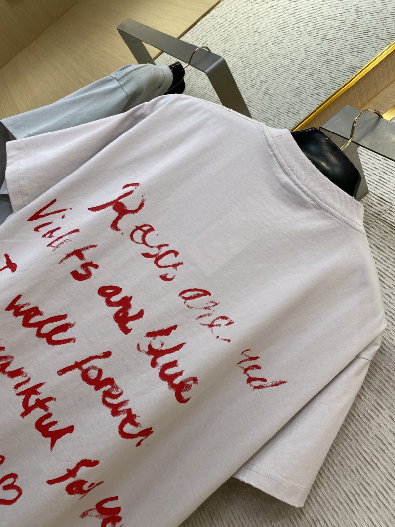 Balenciaga Love Heart Graffiti Short Sleeve T-Shirt White 7