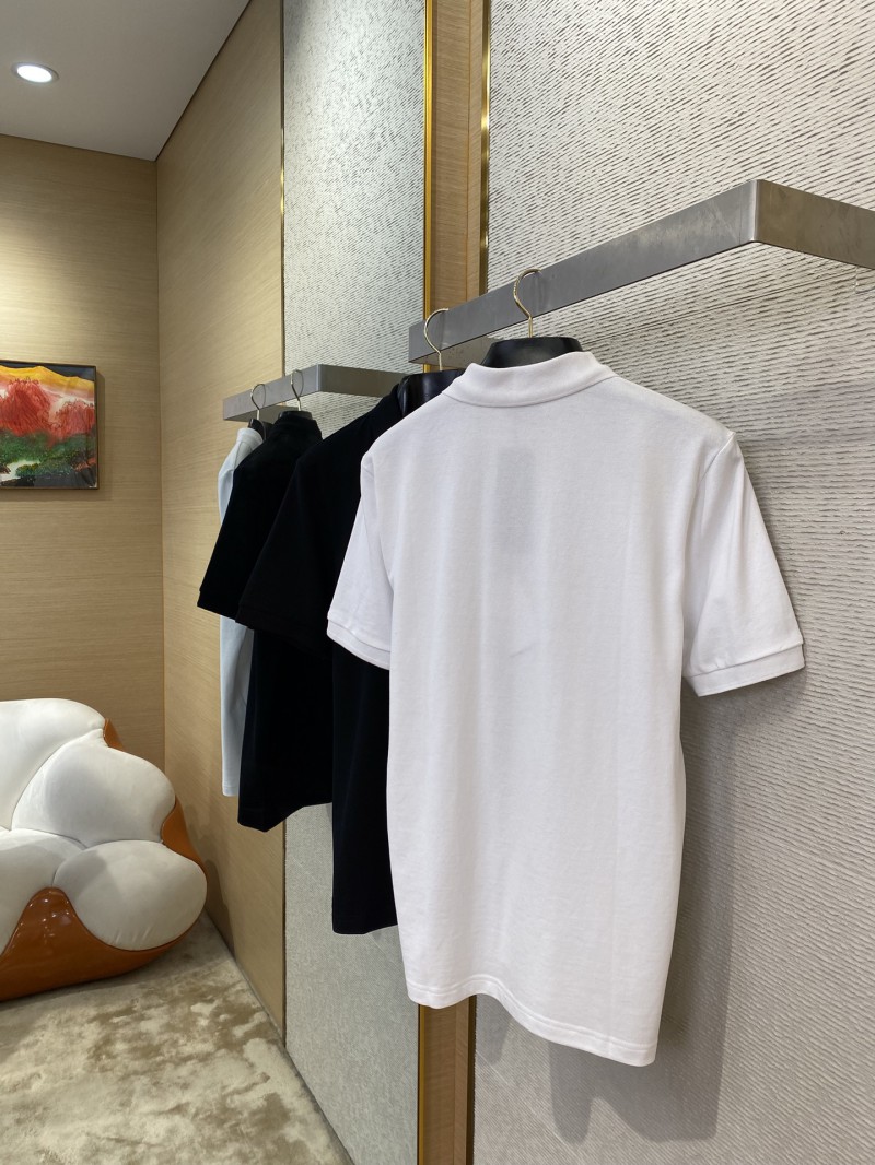 Dior logo embroidered polo shirt white 3