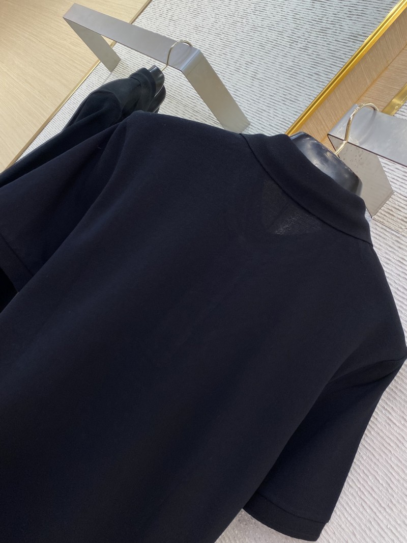 Dior logo embroidered polo shirt black 7