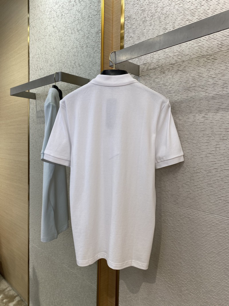 Dior logo embroidered polo shirt white 6