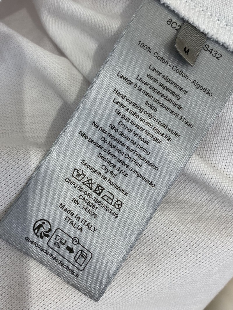 Dior logo embroidered polo shirt black 8