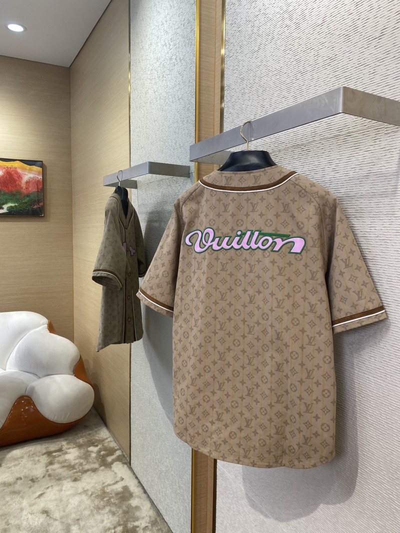 LV Collarless Logo Jacquard Cardigan 4