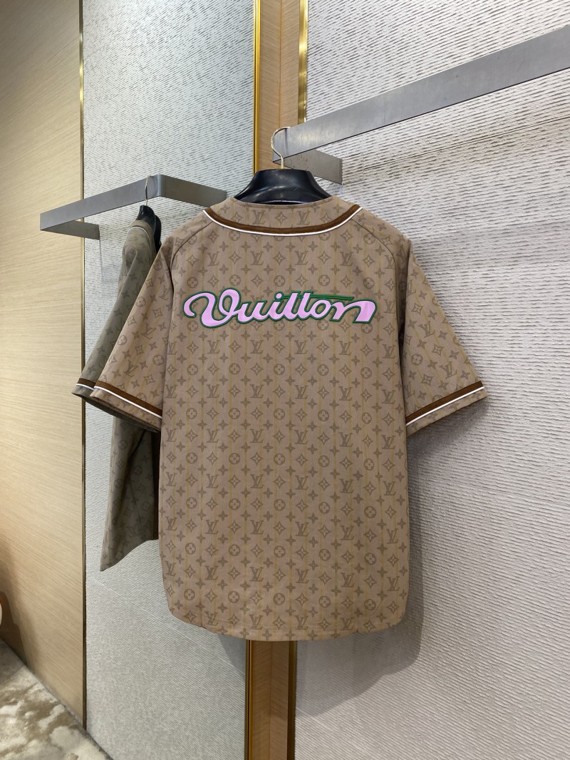 LV Collarless Logo Jacquard Cardigan 7