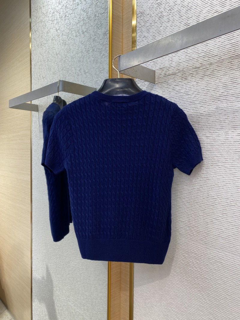 Miu Miu appliqu??d logo knit short sleeve 6