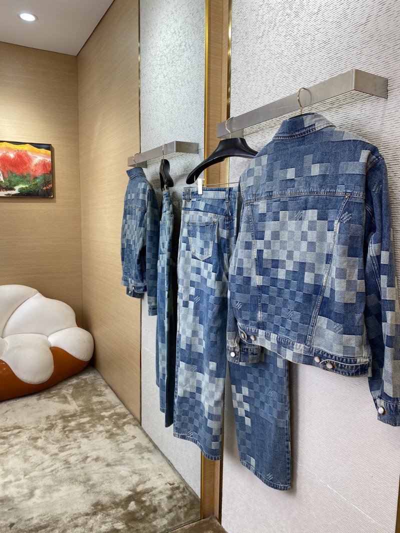 LV Mosaic Denim Jacket Coat 3