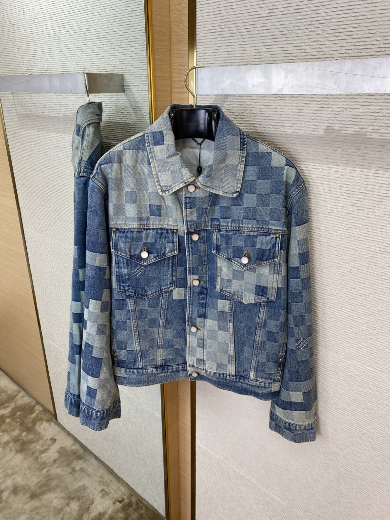 LV Mosaic Denim Jacket Coat 6