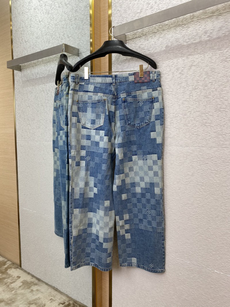 LV Mosaic Denim Trousers 5