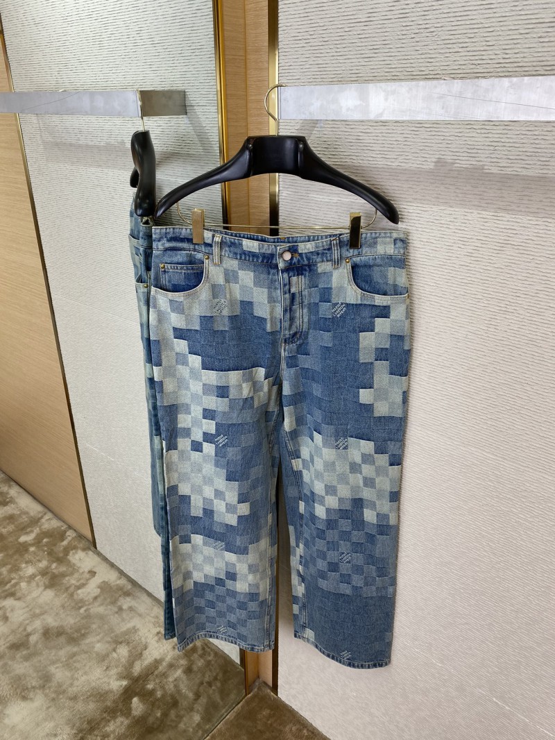 LV Mosaic Denim Trousers 6