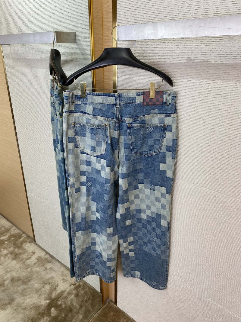 LV Mosaic Denim Trousers 7