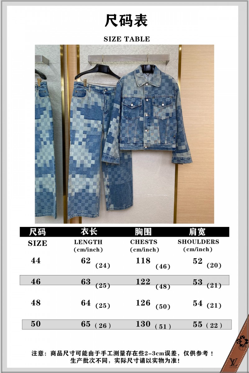 LV Mosaic Denim Jacket Coat 9