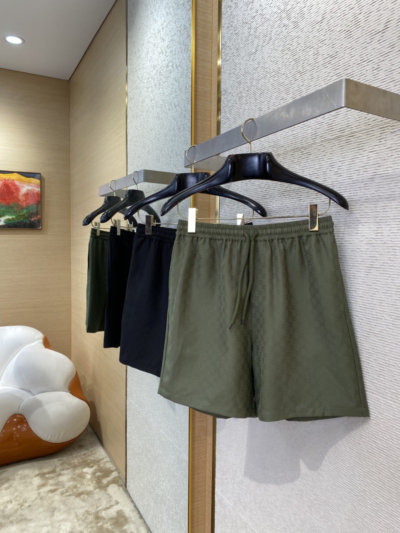 Gucci Jacquard Drawstring Casual Shorts Green 3