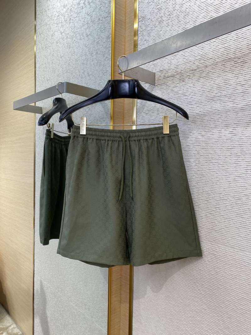 Gucci Jacquard Drawstring Casual Shorts Green 4