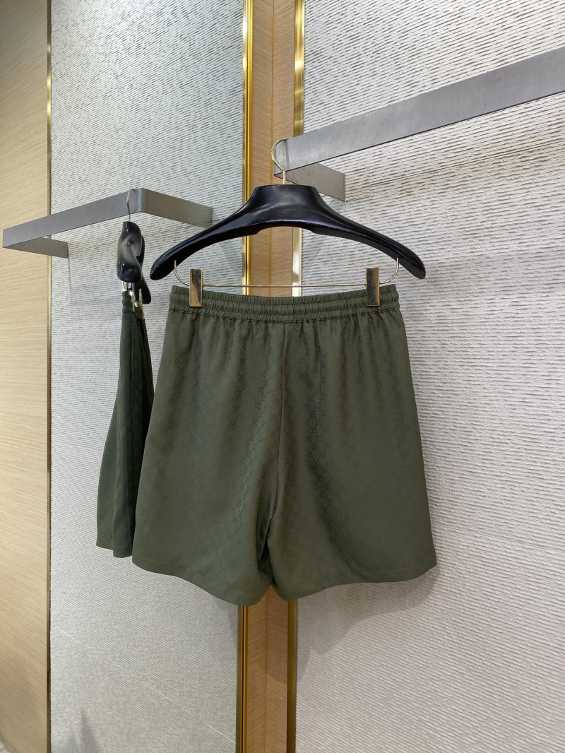 Gucci Jacquard Drawstring Casual Shorts Green 6
