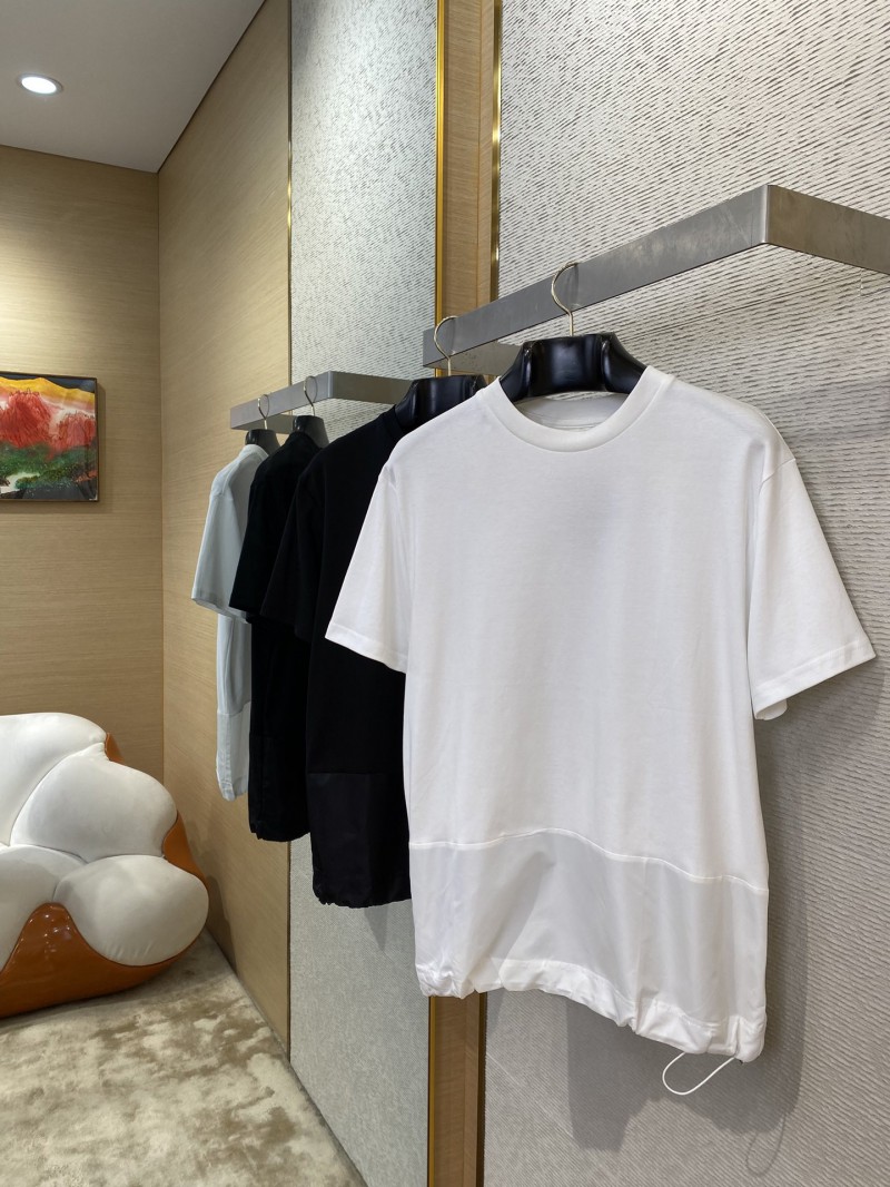 Prada Patchwork Short Sleeve T-Shirt Black 2